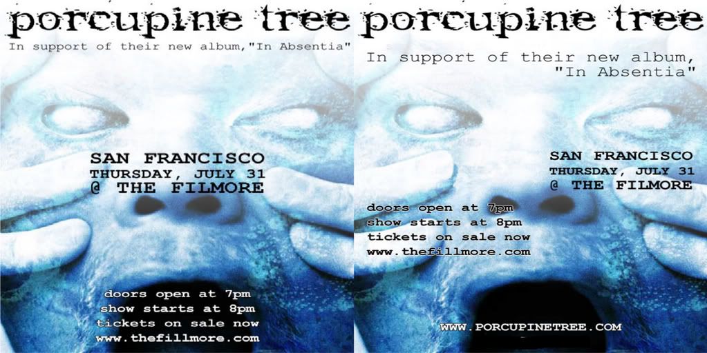 Porcupine Tree at the Fillmore Front CD Cover