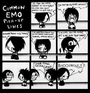 emo pick up lines Pictures, Images and Photos