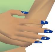 Sparkle Blue Star Nails 1