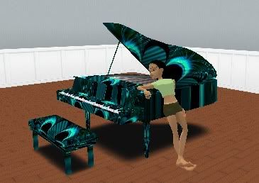 Teal Piano 5