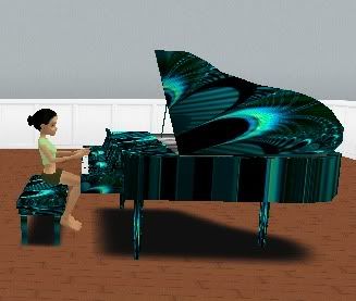 Teal Piano 6