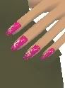 pink sequined sparkle nails 1