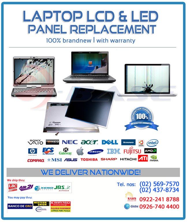Laptop LCD Replacement Ebase Philippines Ebase Philippines