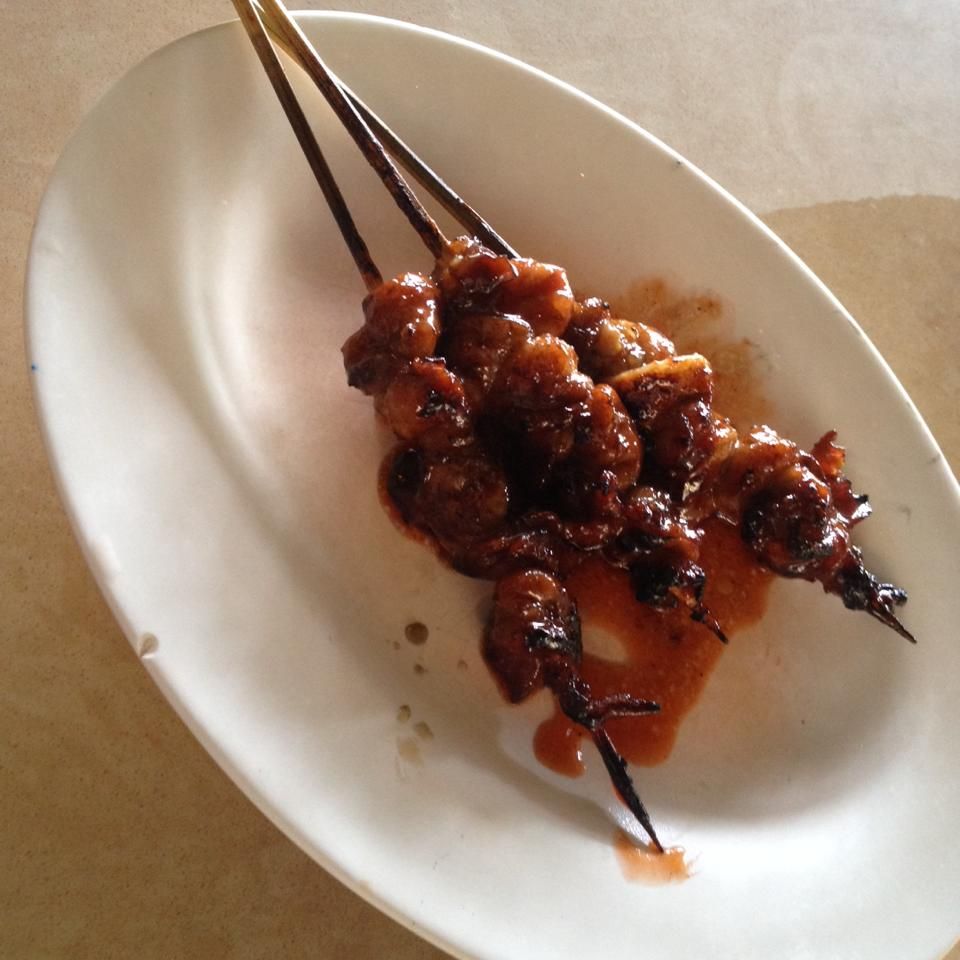 Unlimited BBQ at Manggahan Restaurant in Cebu, Philippines chicken skin barbecue at Manggahan Restaurant in Cebu City Philippines