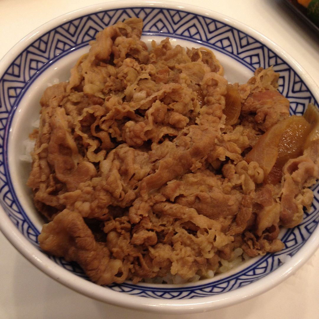 Yoshinoya Japanese Restaurant in Cebu City, Philippines Beef gyudon at Yoshinoya Japanese Restaurant in Cebu City, Philippines