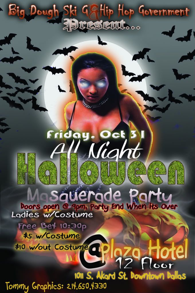 Halloween Flyer template with grungy look.