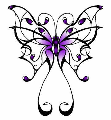 Butterfly tattoos are often placed on the back.