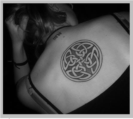 Erotic Tribal Tattoo on Girl Back