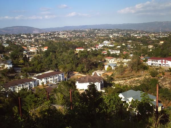 Aerial view of Mandeville,Jamaica