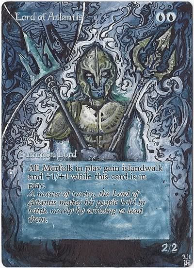 Lord of Atlantis Altered Art Magic the Gathering card Art artwork