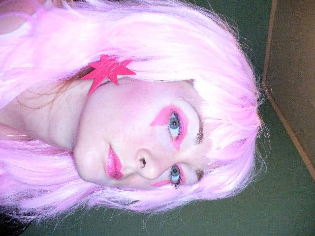 jem and holograms makeup. Here is my makeup - I used a