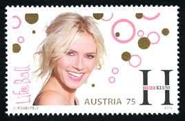 Heidi Klum Austrian Post Stamp Pictures, Images and Photos