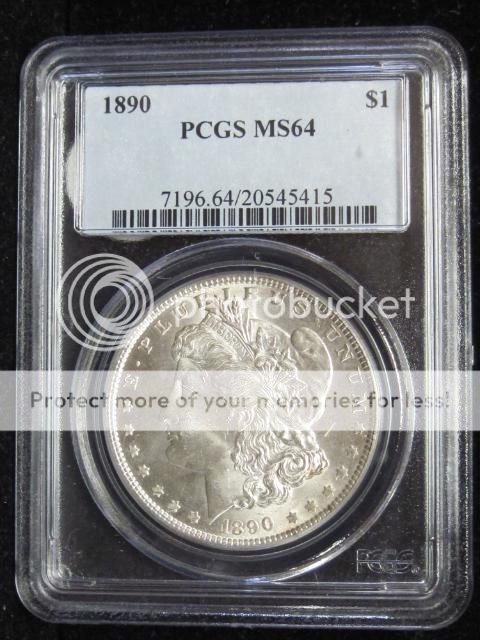 1890 Silver Morgan Dollar PCGS MS 64  