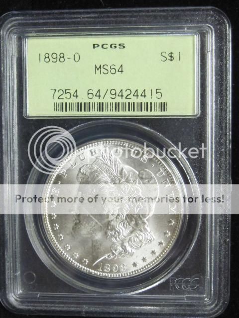 1898 O Silver Morgan Dollar PCGS MS 64 Old Holder  