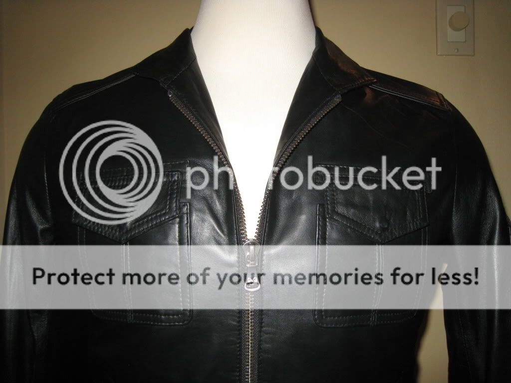 DOLCE & GABBANA BLACK LEATHER JACKET 56 46 #12  